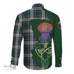 Scottish Forbes Dress Clan Tartan Crest with Thistle and Scotland Map Tartan Long Sleeve Shirt Scottish Plaid Tartan Plaid - ScotsTee - scotstee.com