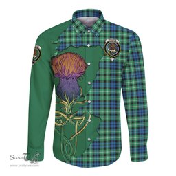 Scottish Graham of Montrose Ancient Clan Tartan Crest with Thistle and Scotland Map Tartan Long Sleeve Shirt Scottish Plaid Tartan Plaid - ScotsTee - scotstee.com