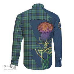 Scottish MacNeil of Colonsay Ancient Clan Tartan Crest with Thistle and Scotland Map Tartan Long Sleeve Shirt Scottish Plaid Tartan Plaid - ScotsTee - scotstee.com