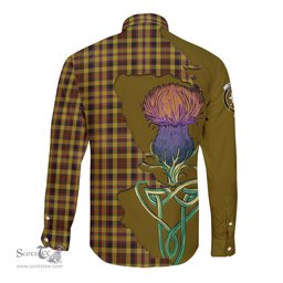 Scottish Jardine Clan Tartan Crest with Thistle and Scotland Map Tartan Long Sleeve Shirt Scottish Plaid Tartan Plaid - ScotsTee - scotstee.com