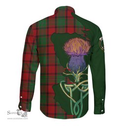 Scottish MacPhail Clan Tartan Crest with Thistle and Scotland Map Tartan Long Sleeve Shirt Scottish Plaid Tartan Plaid - ScotsTee - scotstee.com