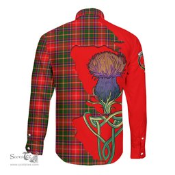 Scottish Somerville Modern Clan Tartan Crest with Thistle and Scotland Map Tartan Long Sleeve Shirt Scottish Plaid Tartan Plaid - ScotsTee - scotstee.com