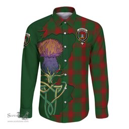 Scottish Middleton Clan Tartan Crest with Thistle and Scotland Map Tartan Long Sleeve Shirt Scottish Plaid Tartan Plaid - ScotsTee - scotstee.com
