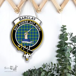 ScotsTee Shop Scottish Barclay Hunting Ancient Clan Scottish Crest Tartan Wooden Hanging Wall Art Sign