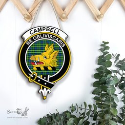 ScotsTee Shop Scottish Campbell of Breadalbane Ancient Clan Scottish Crest Tartan Wooden Hanging Wall Art Sign
