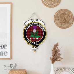 ScotsTee Shop Scottish Gow Modern Clan Scottish Crest Tartan Wooden Hanging Wall Art Sign