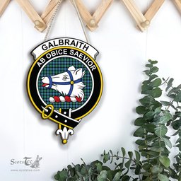 ScotsTee Shop Scottish Galbraith Ancient Clan Scottish Crest Tartan Wooden Hanging Wall Art Sign