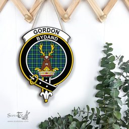 ScotsTee Shop Scottish Gordon Ancient Clan Scottish Crest Tartan Wooden Hanging Wall Art Sign