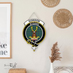 ScotsTee Shop Scottish Gordon Old Ancient Clan Scottish Crest Tartan Wooden Hanging Wall Art Sign