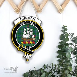 ScotsTee Shop Scottish Duncan Ancient Clan Scottish Crest Tartan Wooden Hanging Wall Art Sign