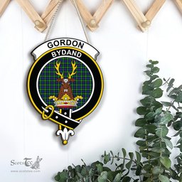 ScotsTee Shop Scottish Gordon Modern Clan Scottish Crest Tartan Wooden Hanging Wall Art Sign