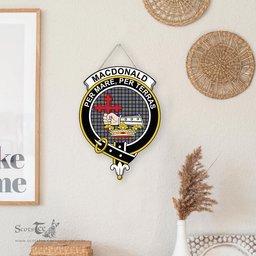ScotsTee Shop Scottish MacDonald Ancient Clan Scottish Crest Tartan Wooden Hanging Wall Art Sign