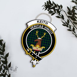 ScotsTee Shop Scottish Keith Modern Clan Scottish Crest Tartan Wooden Hanging Wall Art Sign