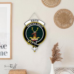 ScotsTee Shop Scottish Keith Modern Clan Scottish Crest Tartan Wooden Hanging Wall Art Sign