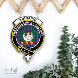 ScotsTee Shop Scottish Kinnaird Clan Scottish Crest Tartan Wooden Hanging Wall Art Sign