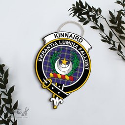 ScotsTee Shop Scottish Kinnaird Clan Scottish Crest Tartan Wooden Hanging Wall Art Sign