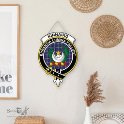 ScotsTee Shop Scottish Kinnaird Clan Scottish Crest Tartan Wooden Hanging Wall Art Sign