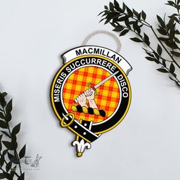 ScotsTee Shop Scottish MacMillan Clan Clan Scottish Crest Tartan Wooden Hanging Wall Art Sign