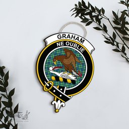 ScotsTee Shop Scottish Graham of Montrose Ancient Clan Scottish Crest Tartan Wooden Hanging Wall Art Sign