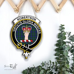 ScotsTee Shop Scottish Robertson Hunting Modern Clan Scottish Crest Tartan Wooden Hanging Wall Art Sign