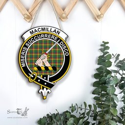 ScotsTee Shop Scottish MacMillan Old Ancient Clan Scottish Crest Tartan Wooden Hanging Wall Art Sign