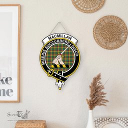 ScotsTee Shop Scottish MacMillan Old Ancient Clan Scottish Crest Tartan Wooden Hanging Wall Art Sign