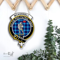 ScotsTee Shop Scottish McKerrell Clan Scottish Crest Tartan Wooden Hanging Wall Art Sign