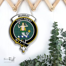 ScotsTee Shop Scottish Murray of Atholl Ancient Clan Scottish Crest Tartan Wooden Hanging Wall Art Sign