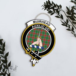 ScotsTee Shop Scottish Muirhead Clan Scottish Crest Tartan Wooden Hanging Wall Art Sign