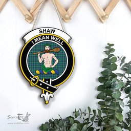 ScotsTee Shop Scottish Shaw Ancient Clan Scottish Crest Tartan Wooden Hanging Wall Art Sign
