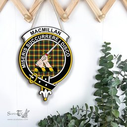 ScotsTee Shop Scottish MacMillan Old Modern Clan Scottish Crest Tartan Wooden Hanging Wall Art Sign