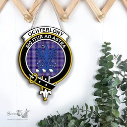 ScotsTee Shop Scottish Ochterlony Clan Scottish Crest Tartan Wooden Hanging Wall Art Sign