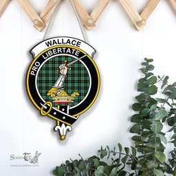 ScotsTee Shop Scottish Wallace Hunting Ancient Clan Scottish Crest Tartan Wooden Hanging Wall Art Sign