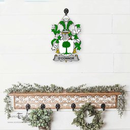 ScotsTee Shop Irish Connor or O Connor Don Coat of Arms Crest Ireland Wooden Hanging Wall Art Sign