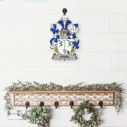 ScotsTee Shop Irish Dea or O Dea Coat of Arms Crest Ireland Wooden Hanging Wall Art Sign