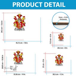 ScotsTee Shop Irish Brien or O Brien Coat of Arms Crest Ireland Wooden Hanging Wall Art Sign