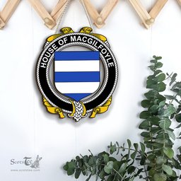 ScotsTee Shop Irish House of MACGILFOYLE Coat of Arms Crest Ireland Wooden Hanging Wall Art Sign