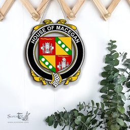 ScotsTee Shop Irish House of MACEGAN Coat of Arms Crest Ireland Wooden Hanging Wall Art Sign