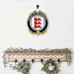 ScotsTee Shop Irish House of MACiNERNEY Coat of Arms Crest Ireland Wooden Hanging Wall Art Sign