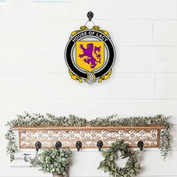 ScotsTee Shop Irish House of LACY Coat of Arms Crest Ireland Wooden Hanging Wall Art Sign