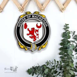 ScotsTee Shop Irish House of MACKEOGH Coat of Arms Crest Ireland Wooden Hanging Wall Art Sign