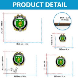 ScotsTee Shop Irish House of MACMANUS Coat of Arms Crest Ireland Wooden Hanging Wall Art Sign