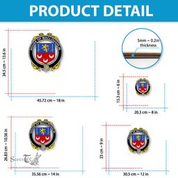 ScotsTee Shop Irish House of MACLOUGHLIN Tirconnell Coat of Arms Crest Ireland Wooden Hanging Wall Art Sign