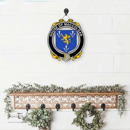 ScotsTee Shop Irish House of MACCOLGAN Coat of Arms Crest Ireland Wooden Hanging Wall Art Sign