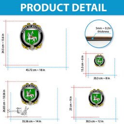 ScotsTee Shop Irish House of MACGUIRE Coat of Arms Crest Ireland Wooden Hanging Wall Art Sign