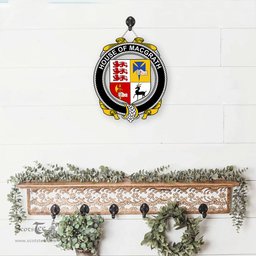 ScotsTee Shop Irish House of MACGRATH Coat of Arms Crest Ireland Wooden Hanging Wall Art Sign