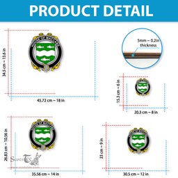 ScotsTee Shop Irish House of MACCABE Coat of Arms Crest Ireland Wooden Hanging Wall Art Sign