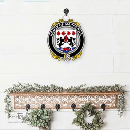 ScotsTee Shop Irish House of MACKEOWN Coat of Arms Crest Ireland Wooden Hanging Wall Art Sign