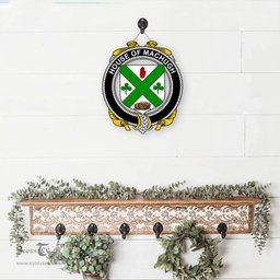 ScotsTee Shop Irish House of MACHUGH Coat of Arms Crest Ireland Wooden Hanging Wall Art Sign