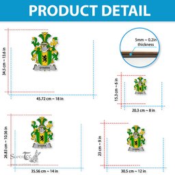 ScotsTee Shop Irish Hara or O Hara Coat of Arms Crest Ireland Wooden Hanging Wall Art Sign